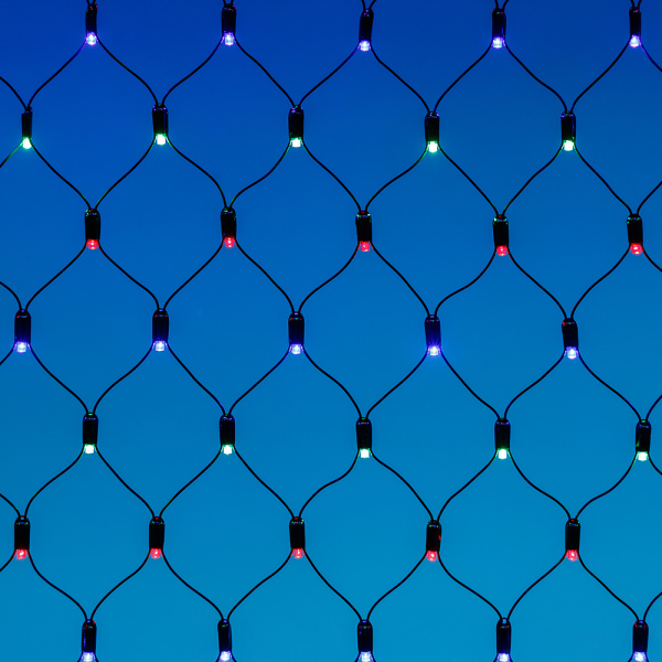 Светодиодная гирлянда ARD-NETLIGHT-CLASSIC-2500x2500-BLACK-432LED RGB (230V, 26W) (Ardecoled, IP65)