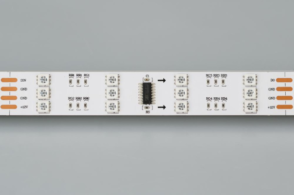 Лента SPI-5000 12V RGB (5060, 480 LED x3,1812) (Arlight, Открытый, IP20)