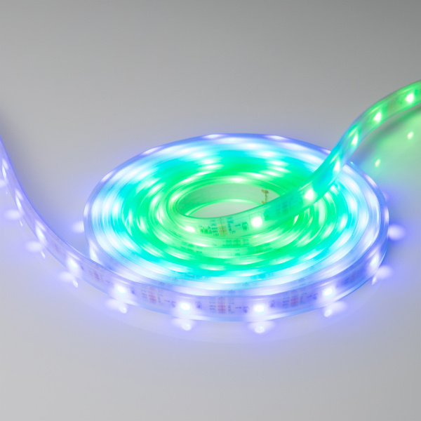 Лента SPI-5000P-RAM 12V RGB (5060, 150 LED x1) (Arlight, Закрытый, IP66)