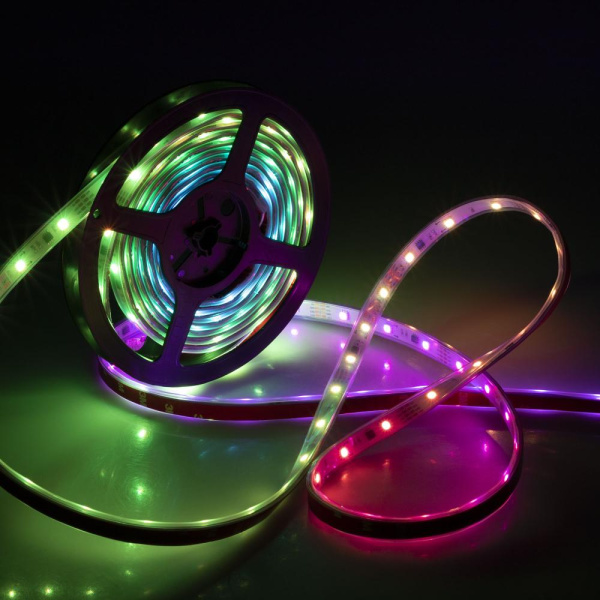 Лента SPI-5000PGS-5060-30 12V Cx3 RGB-Auto (12mm, 6.5W/m, IP67) (Arlight, Закрытый, IP67)