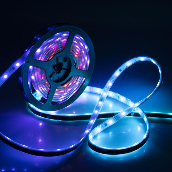 Лента SPI-5000PGS-5060-30 12V Cx3 RGB-Auto (12mm, 6.5W/m, IP67) (Arlight, Закрытый, IP67)