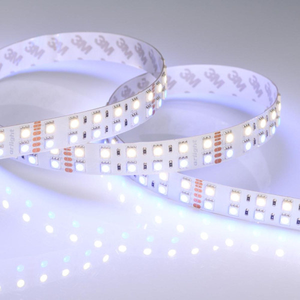 Лента RT 2-5000 24V RGB-Day 2x2 (5060, 720 LED, LUX) (Arlight, 32 Вт/м, IP20)