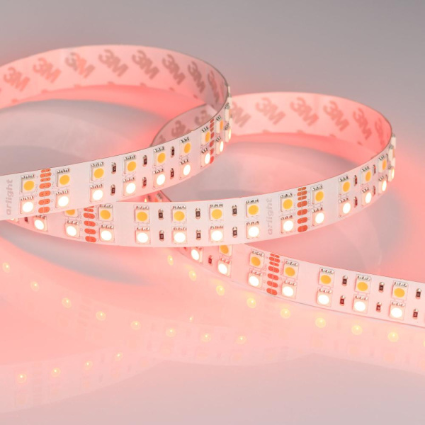 Лента RT 2-5000 24V RGB-Day 2x2 (5060, 720 LED, LUX) (Arlight, 32 Вт/м, IP20)