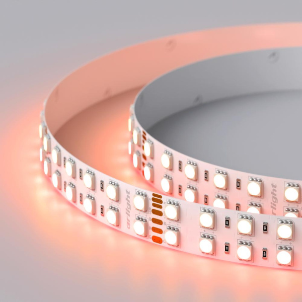 Лента RT 2-5000 24V RGB-Warm 2x2 (5060, 720 LED, LUX) (Arlight, 32 Вт/м, IP20)