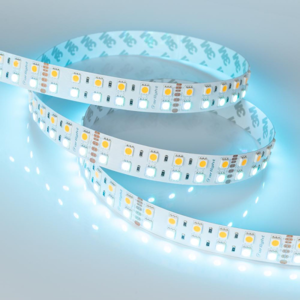 Лента RT 2-5000 24V RGB-Warm 2x2 (5060, 720 LED, LUX) (Arlight, 32 Вт/м, IP20)