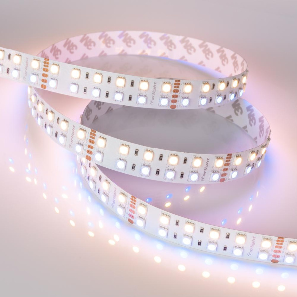 Лента RT 2-5000 24V RGB-Warm 2x2 (5060, 720 LED, LUX) (Arlight, 32 Вт/м, IP20)