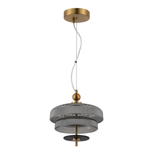 SL6122.303.01 Светильник подвесной ST-Luce Латунь/Латунь, Дымчатый LED 1*8W 3000K ORIENTAL