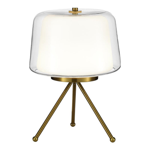 SL6127.304.01 Светильник настольный ST-Luce Латунь/Белый, Прозрачный LED 1*16W 3000K PANDORA