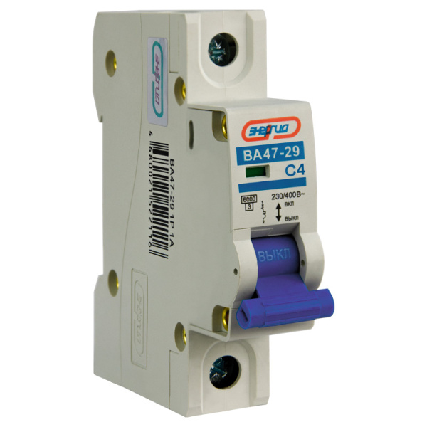 Автоматический выключатель ВА47-29 1P  4А (С) 6кА ЭНЕРГИЯ