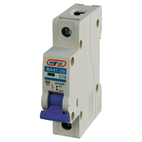 Автоматический выключатель ВА47-29 1P 16А (С) 6кА ЭНЕРГИЯ