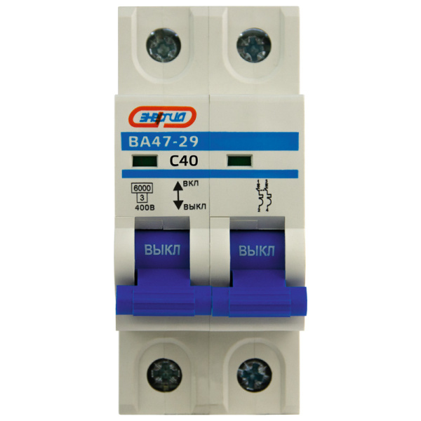 Автоматический выключатель ВА47-29 2P 40А (С) 6кА ЭНЕРГИЯ