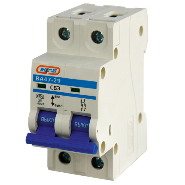 Автоматический выключатель ВА47-29 2P 63А (С) 4,5кА ЭНЕРГИЯ