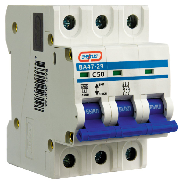 Автоматический выключатель ВА47-29 3P 50А (С) 4,5кА ЭНЕРГИЯ
