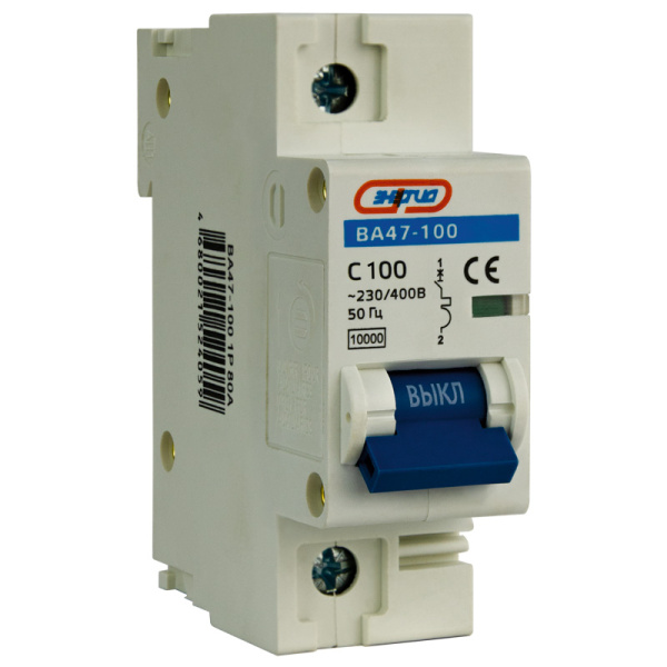 Автоматический выключатель ВА47-100 1P 100А (С) 10кА ЭНЕРГИЯ