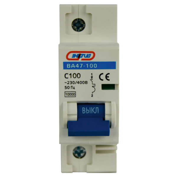 Автоматический выключатель ВА47-100 1P 100А (С) 10кА ЭНЕРГИЯ
