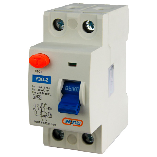 АВДТ-32 (УЗО-2) 1P+N 10A 30мА AC 6кА ЭНЕРГИЯ