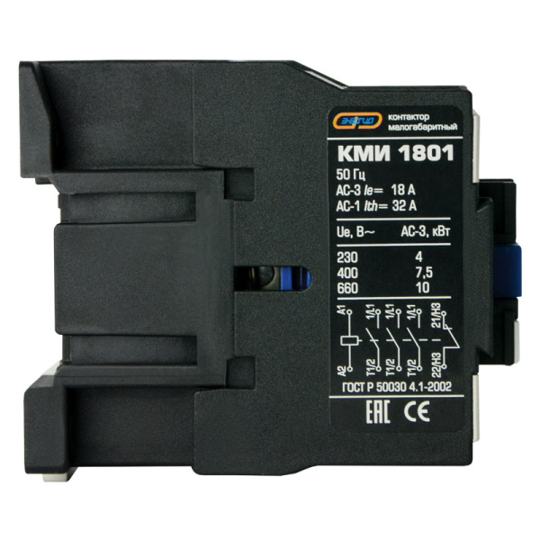 Контактор КМИ-1801 18А 220AC 1НЗ (LC1-D) ЭНЕРГИЯ