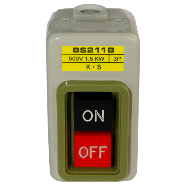 Пост кнопочный BS211B 3P 6A 2 кнопки on/off ЭНЕРГИЯ