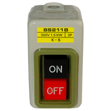 Пост кнопочный BS211B 3P 6A 2 кнопки on/off ЭНЕРГИЯ
