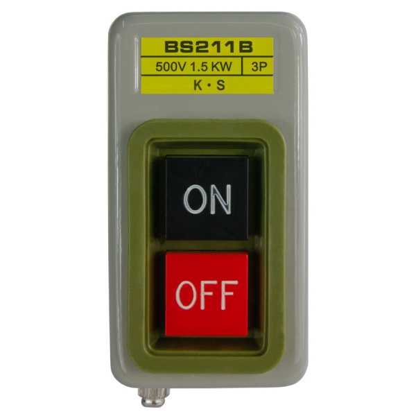 Пост кнопочный BS211B 3P 6A 2 кнопки on/off ЭНЕРГИЯ
