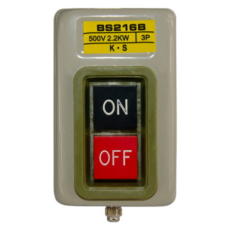 Пост кнопочный BS216B 3P 10A 2 кнопки on/off ЭНЕРГИЯ