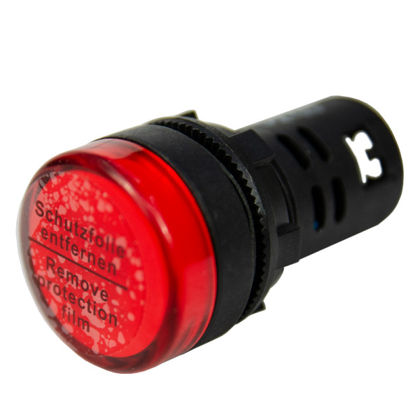 Лампа сигнальная AD22-22D d22мм красная LED 24В AC/DC цилиндр ЭНЕРГИЯ