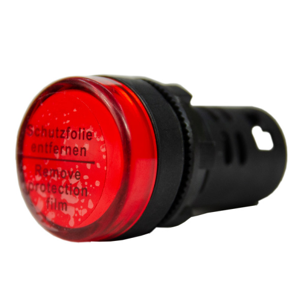 Лампа сигнальная AD22-22D d22мм красная LED 24В AC/DC цилиндр ЭНЕРГИЯ
