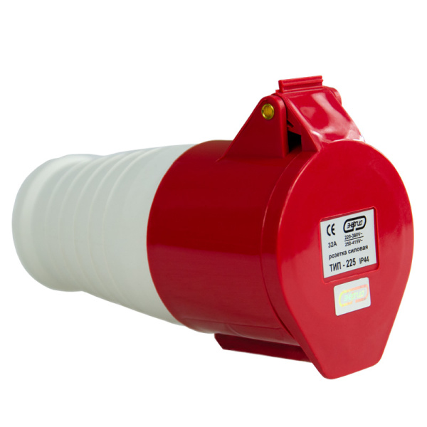 Розетка переносная TS-225 3P+PE+N 32А 400В IP44 ЭНЕРГИЯ