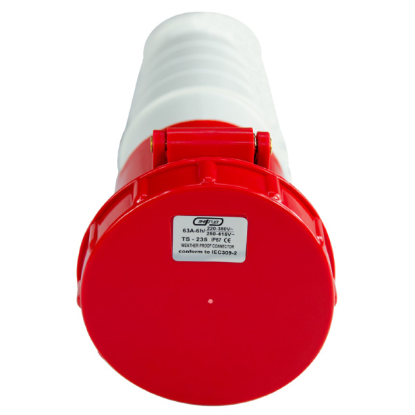 Розетка переносная TS-235 3P+PE+N 63А 400В IP67 ЭНЕРГИЯ