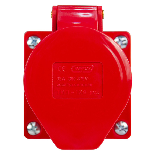 Розетка стационарная наружная TS-124 3P+PE 32А 400В IP44 ЭНЕРГИЯ