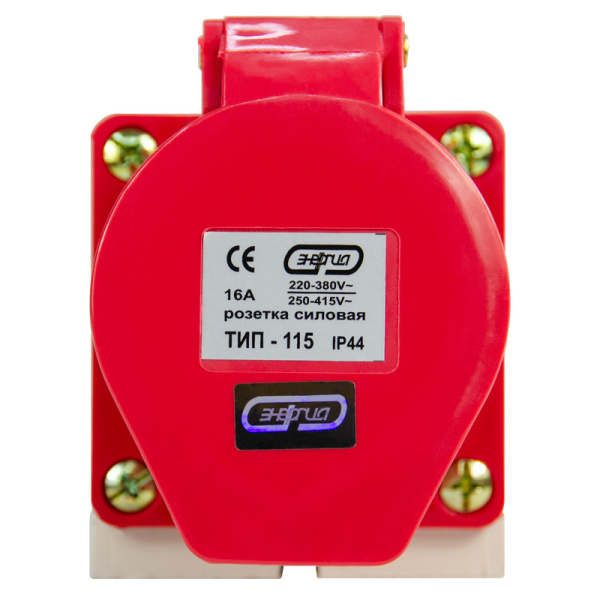 Розетка стационарная наружная TS-115 3P+PE+N 16А 400В IP44 ЭНЕРГИЯ