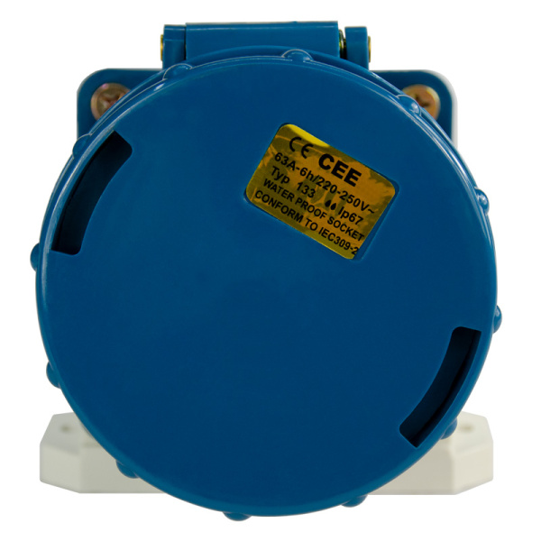 Розетка стационарная наружная TS-133 2P+PE 63А 230В IP67 ЭНЕРГИЯ