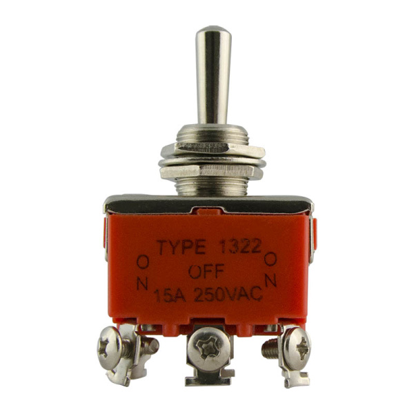 Выключатель-тумблер 1322 вкл-откл-вкл 2 группы контактов ЭНЕРГИЯ