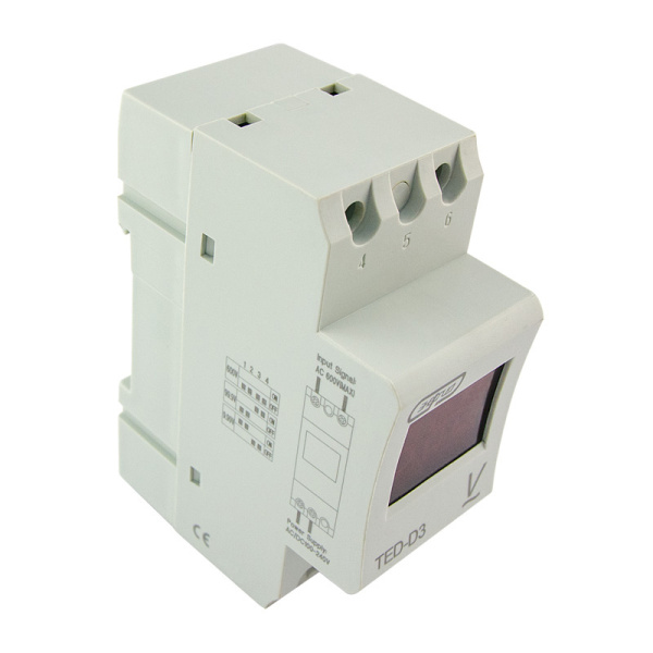 Bольтметр TED-D3 цифровой АС 0-600В (0,5) на DIN-рейку ЭНЕРГИЯ