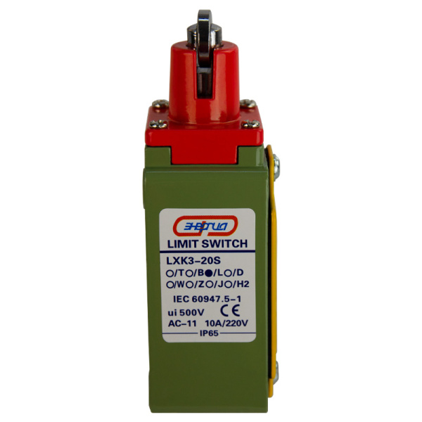 Концевой выключатель LXK3-20S/L роликовый толкатель 10А 1НО+1НЗ IP65 ЭНЕРГИЯ