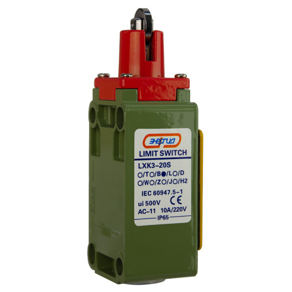 Концевой выключатель LXK3-20S/L роликовый толкатель 10А 1НО+1НЗ IP65 ЭНЕРГИЯ