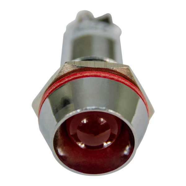 Лампа сигнальная AD22С d16мм красная LED 230В металлический корпус (50шт/упак) ЭНЕРГИЯ