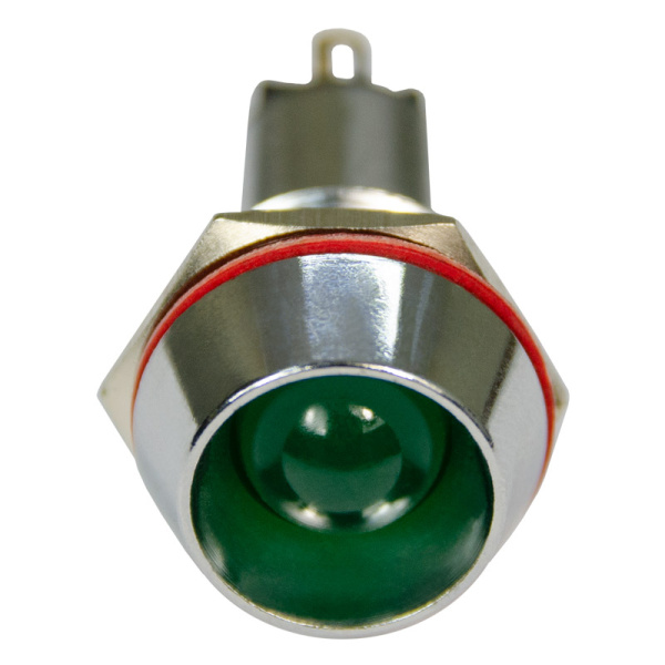 Лампа сигнальная AD22С d16мм зеленая LED 230В металлический корпус (50шт/упак) ЭНЕРГИЯ