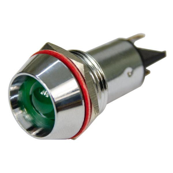 Лампа сигнальная AD22С d16мм зеленая LED 230В металлический корпус (50шт/упак) ЭНЕРГИЯ