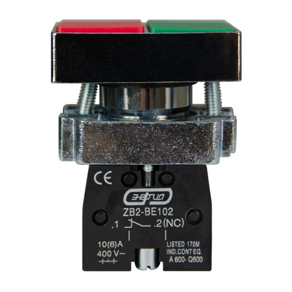 Кнопка XB2-BL8325 d22мм вкл-откл прямоугольная 1НО+1НЗ ЭНЕРГИЯ