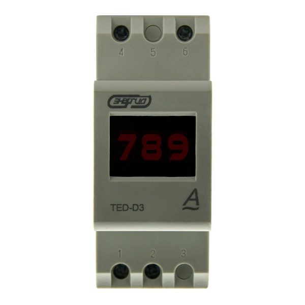 Aмперметр TED-D3 цифровой АС 900А/5А (0,5) на DIN-рейку ЭНЕРГИЯ