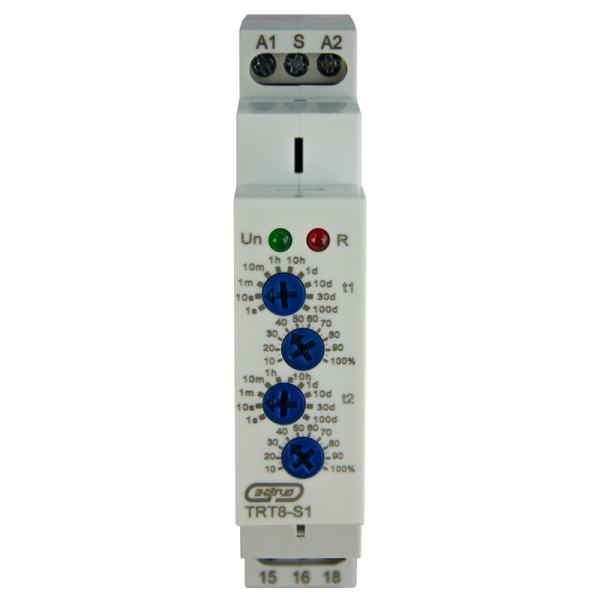 Реле времени цикл. TRT8-S1 16А 230AС 1пк 0,1с-100дней Энергия