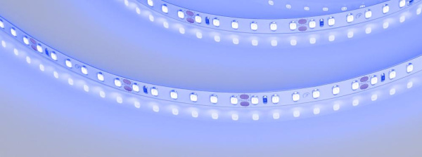 Лента RT-A120-8mm 24V Blue (9.6 W/m, IP20, 2835, 5m) (Arlight, 9.6 Вт/м, IP20)