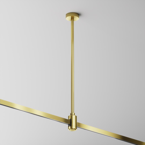 Крепление потолочное Medium 360мм с вводом питания Flarity латунь