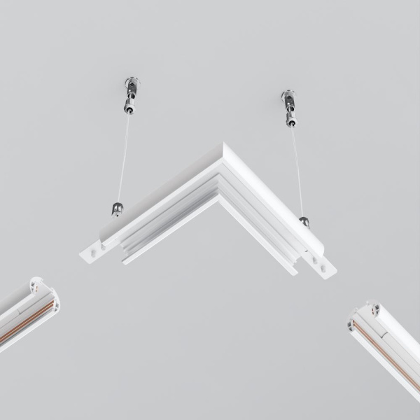 Коннектор угловой для круглого низкопрофильного шинопровода Exility