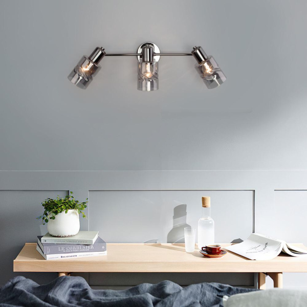 Настенный светильник со стеклянными плафонами 20120/3 чёрный жемчуг