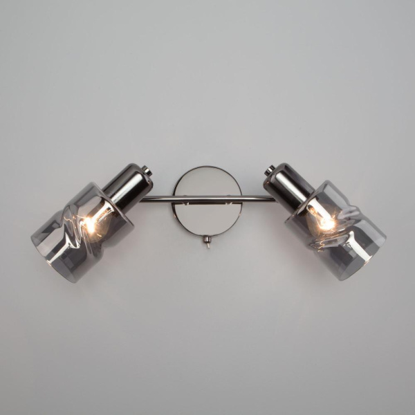 Настенный светильник со стеклянными плафонами 20120/2 чёрный жемчуг