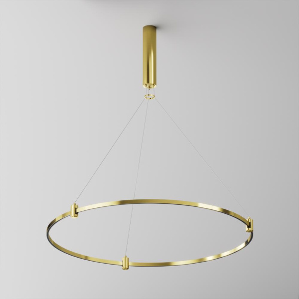 Подвесной набор с основанием под блок питания для круглого шинопровода Flarity латунь