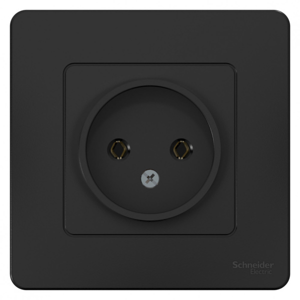 BLANCA С/У РОЗЕТКА без заземления без шторок 16А, 250В, АНТРАЦИТ