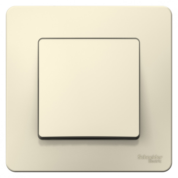 BLANCA С/У 1-клавишный ВЫКЛЮЧАТЕЛЬ (сх.1), 6А, 250В, МОЛОЧНЫЙ